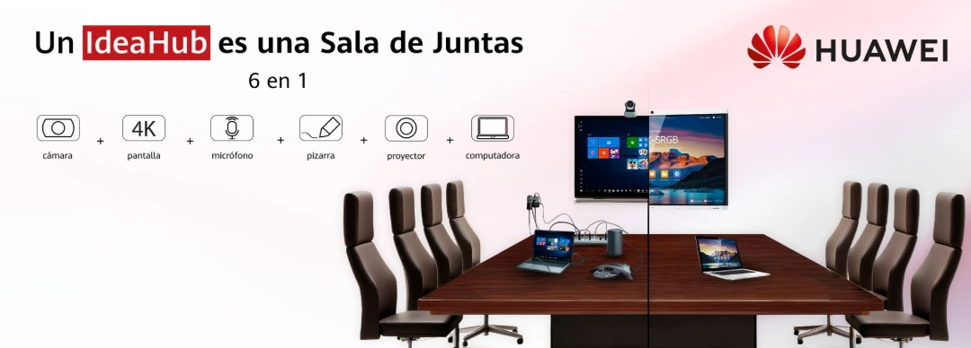 Pantallas Interectivas HUAWEI IdeaHub Eleva la productividad de tu empresa con HUAWEI IdeaHub, la pantalla interactiva inteligente diseñada para la nueva era del trabajo híbrido. Con una resolución 4K UHD y tecnología de vanguardia, esta pantalla no es solo un monitor, es el núcleo de tu oficina digital.